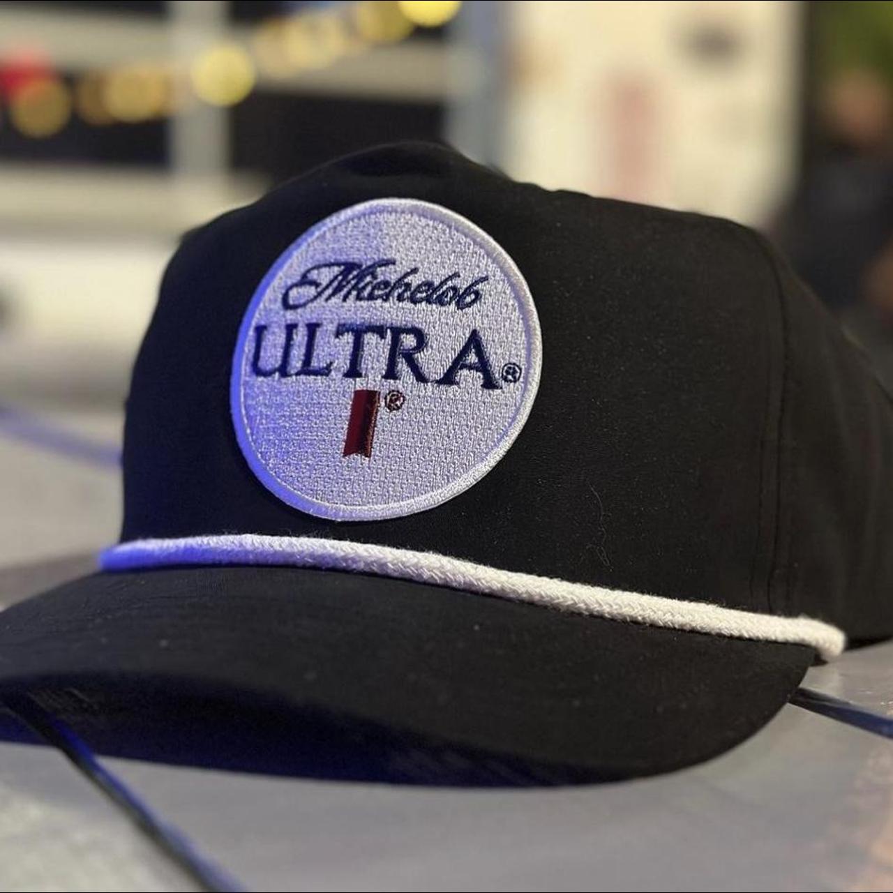 Handcrafted Michelob Ultra Beer Hat with Retro Style... - Depop