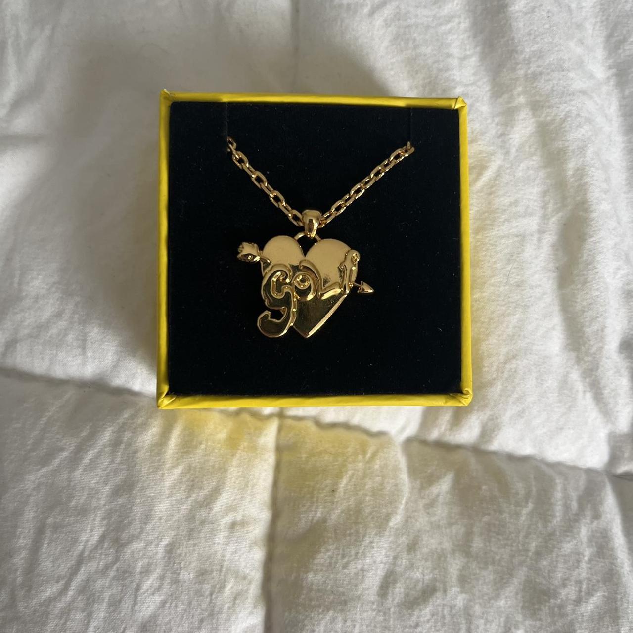 cupid necklace by GOLF WANG 14K GOLD PLATED NECKLACE... - Depop