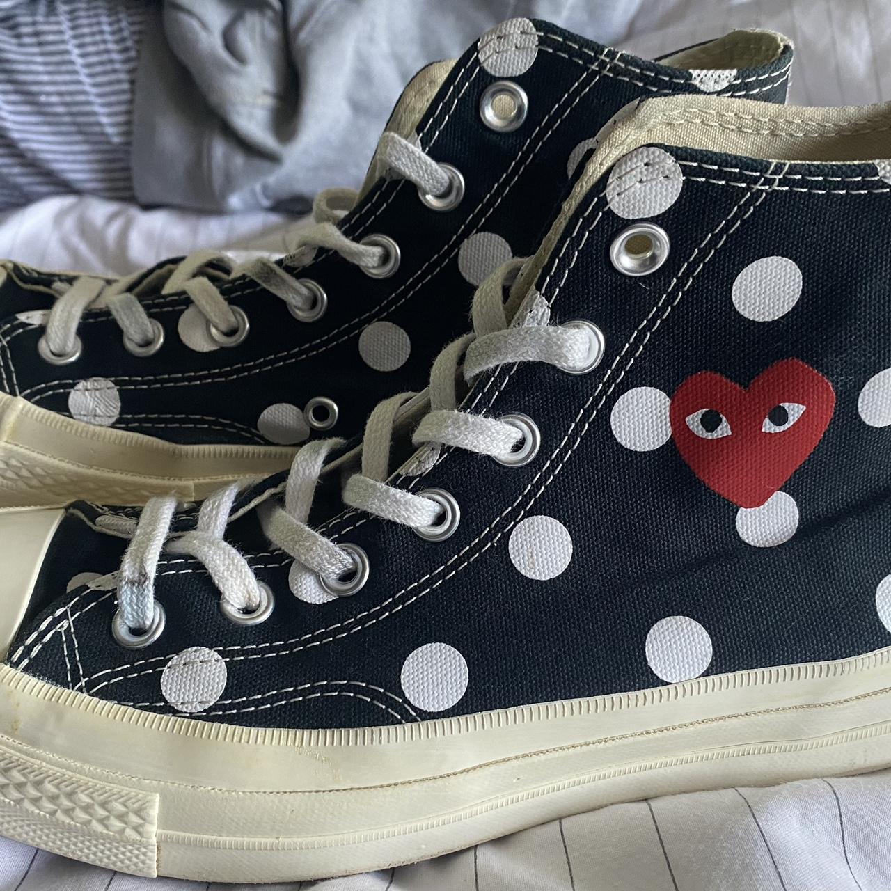 Cdg converse polka dot best sale