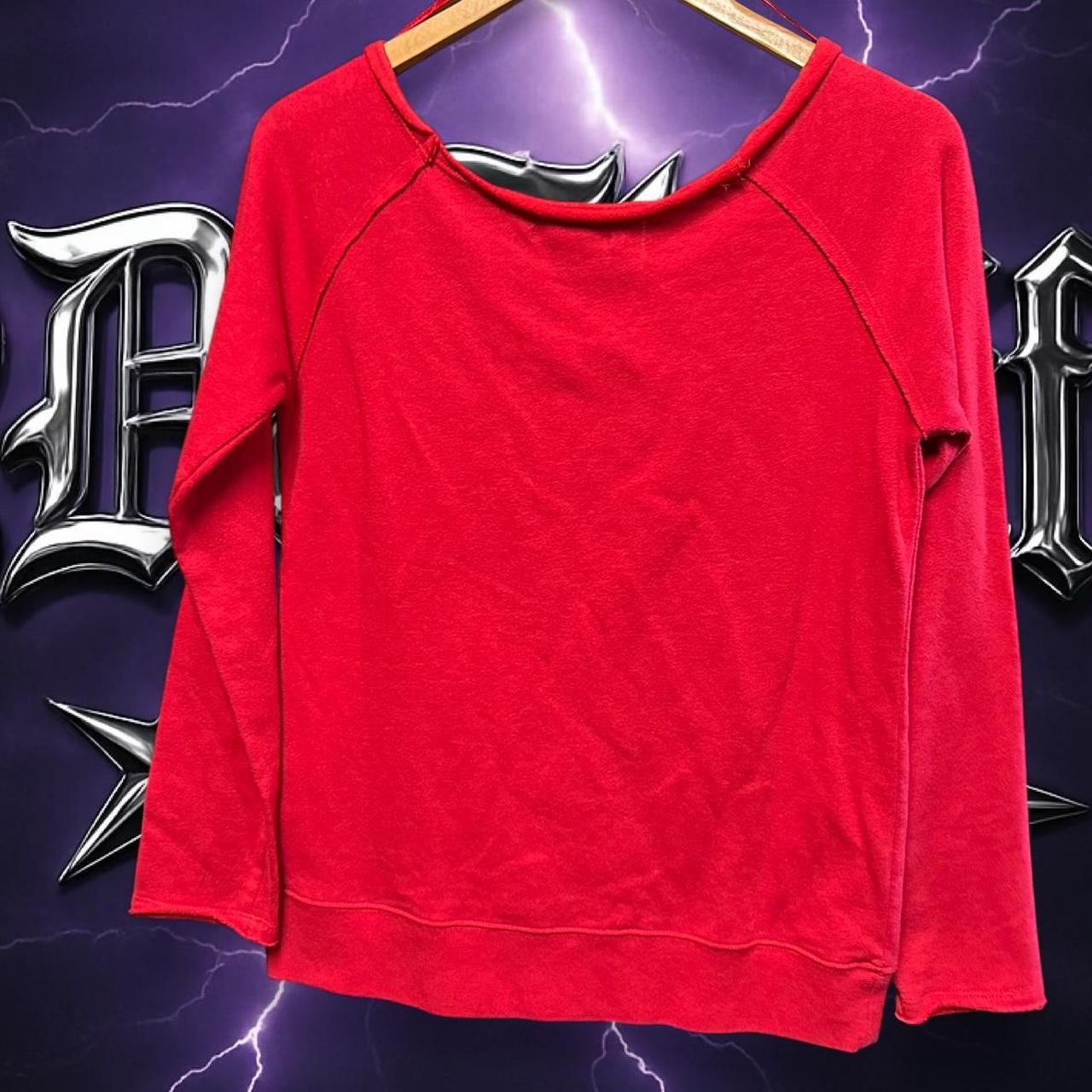 Volcom Women's Blouse - Red - M – Volcom red long… - image 3