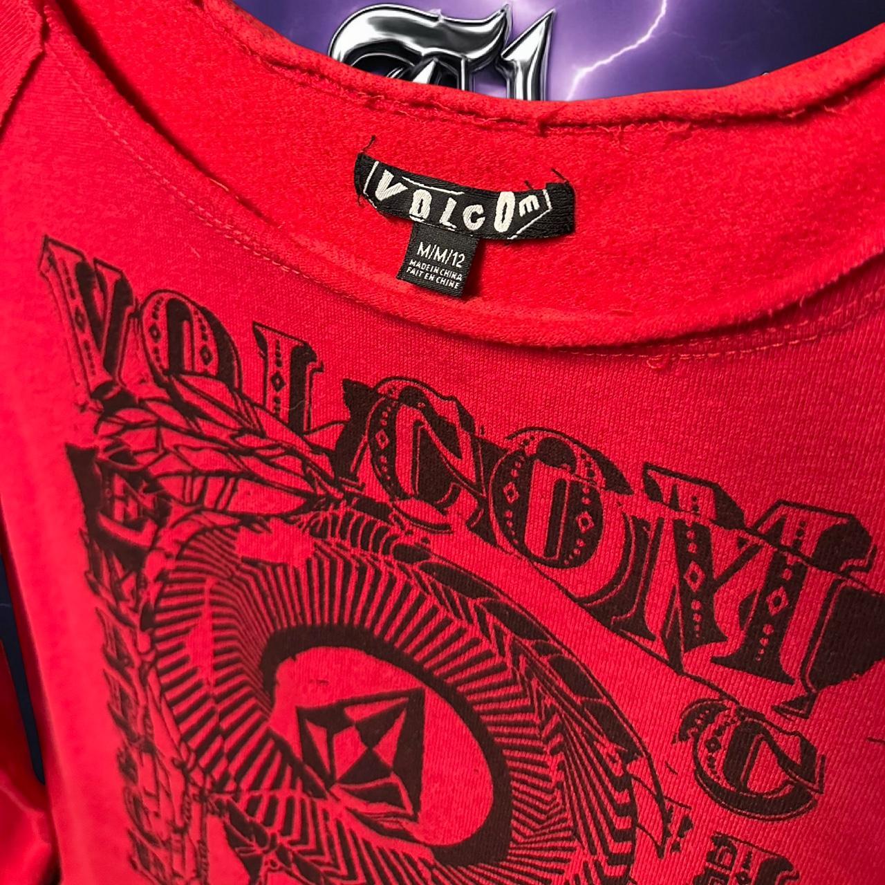 Volcom Women's Blouse - Red - M – Volcom red long… - image 2