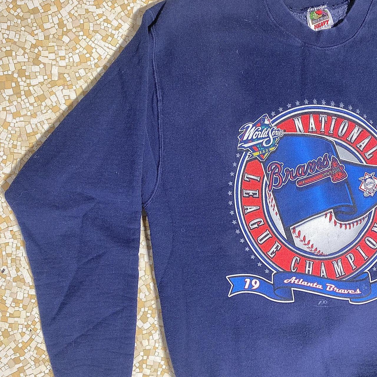 Vintage Atlanta Braves MLB Sweatshirt Men's XL, - Depop