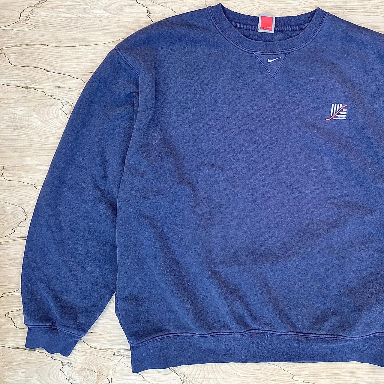 Vintage Nike crewneck center collar swoosh mens xxl Depop