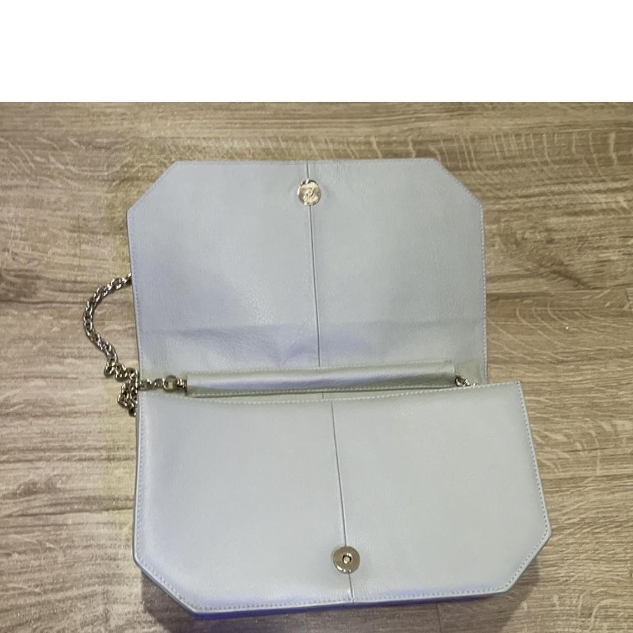 Light grey discount patent clutch bag