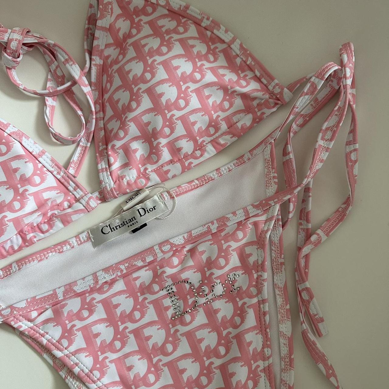 Dior Women's Pink Bikini-and-tankini-tops | Depop