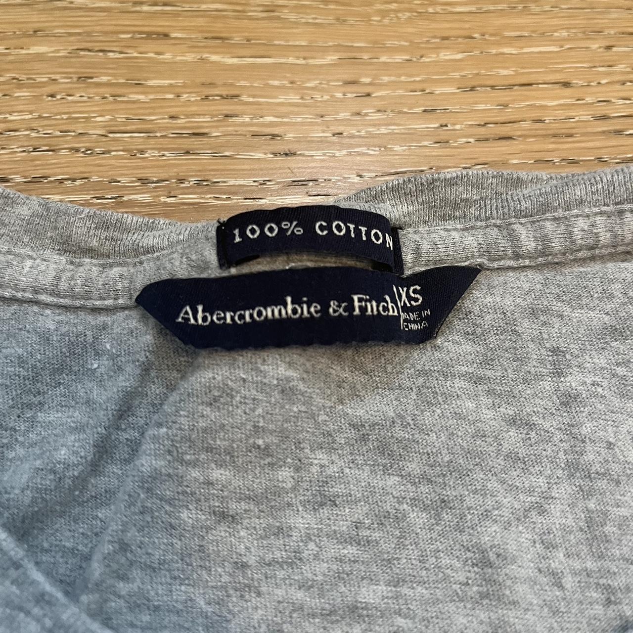 Light grey Abercrombie and Fitch T-Shirt Barely used - Depop