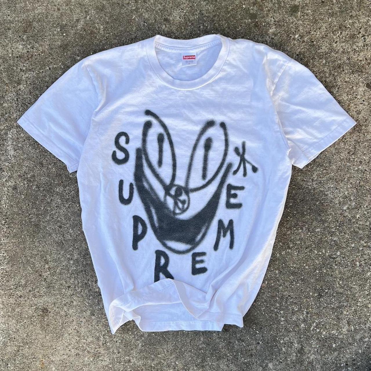 supreme smile tee black