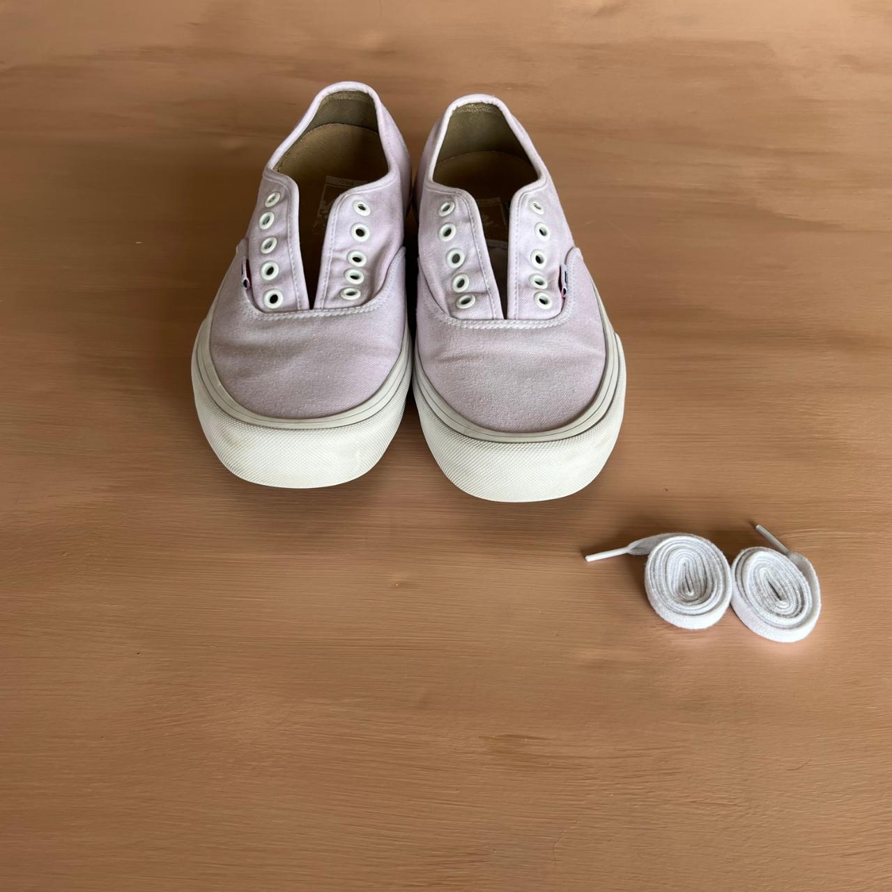 Vans Men's Pink and White Trainers | Depop