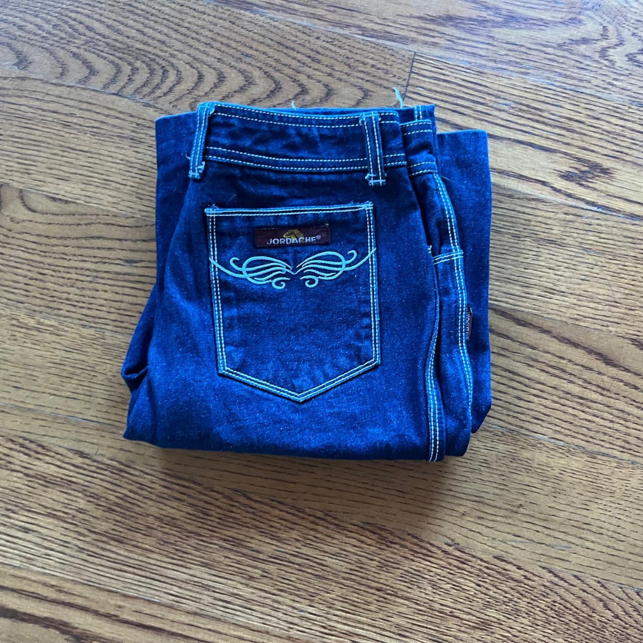 Jordache Women's Navy Jeans Depop