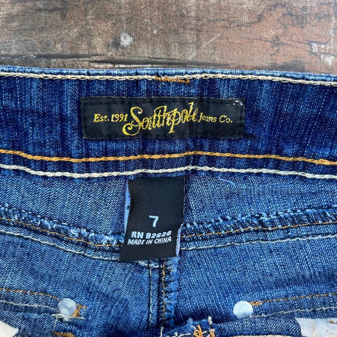 vintage south pole jorts.golden stitch realized... - Depop