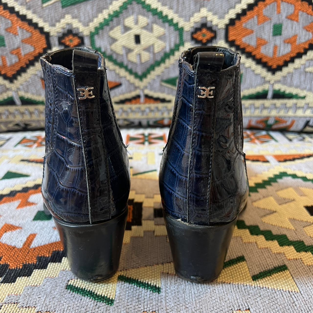 Gorgeous Sam Edelman navy patent leather boots in. Depop