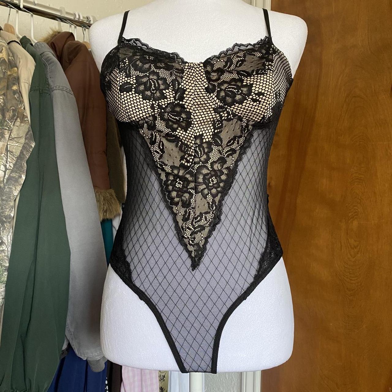 Lace body-suit - Depop