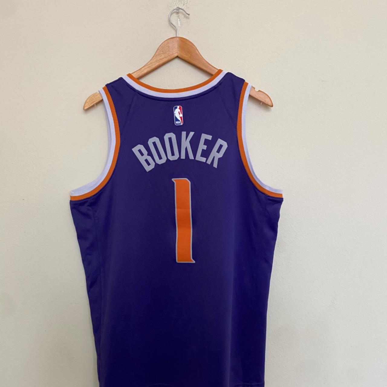 PHOENIX SUNS BLACK LARGE DEVIN BOOKER JERSEY. 8/10 - Depop