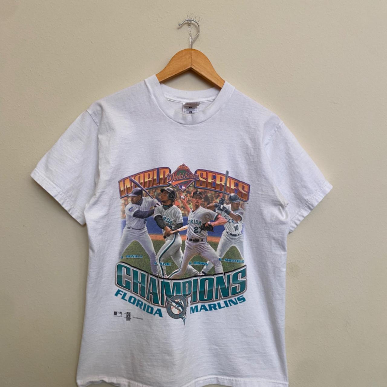 Florida marlins 1997 World Series Vintage Tee Fits - Depop