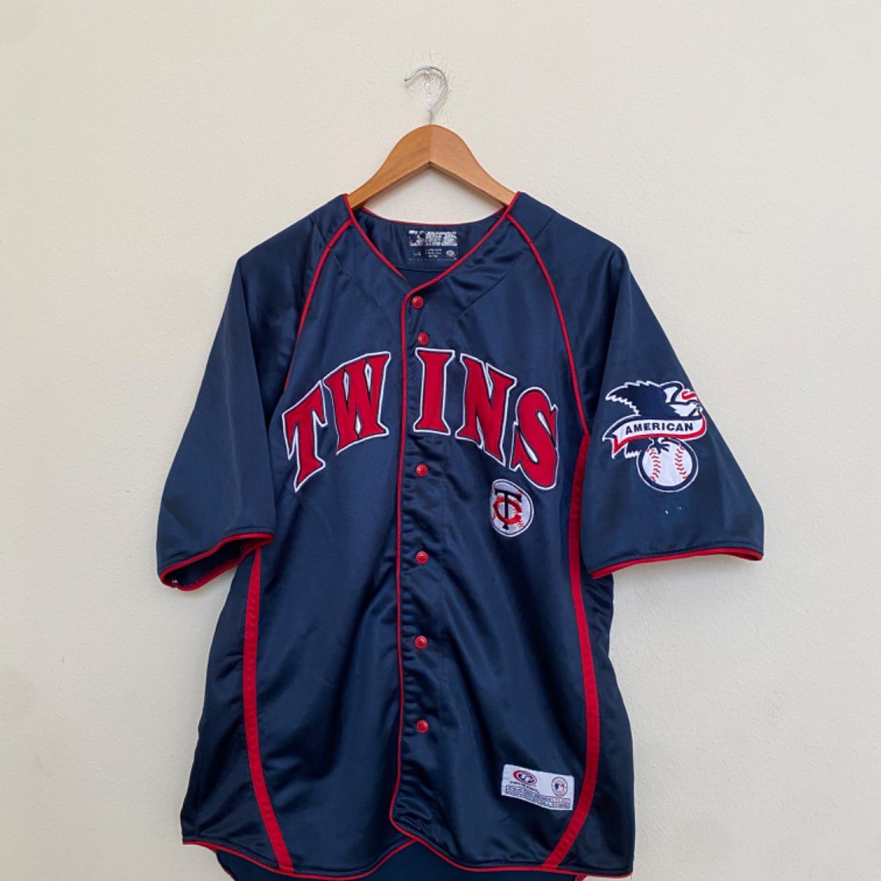 True Fan, Shirts, Mens True Fan Minnesota Twins Jersey Button Up Mlb L