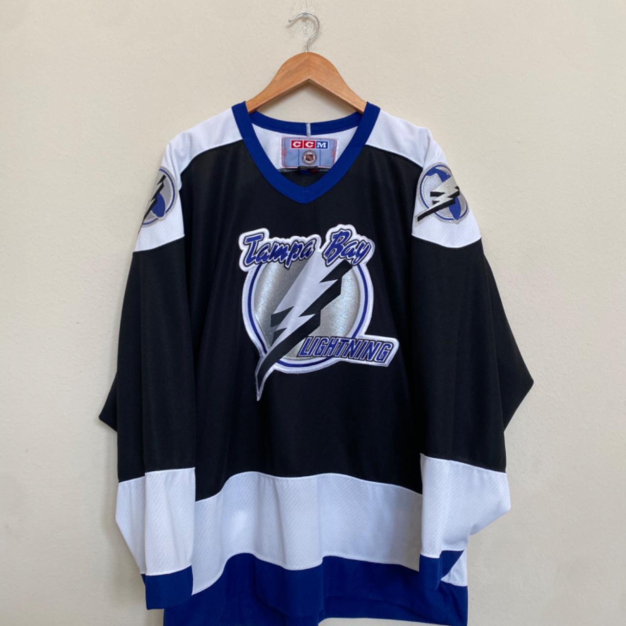 Vintage Tampa Bay Lightning CCM Hockey Jersey SIZE - Depop