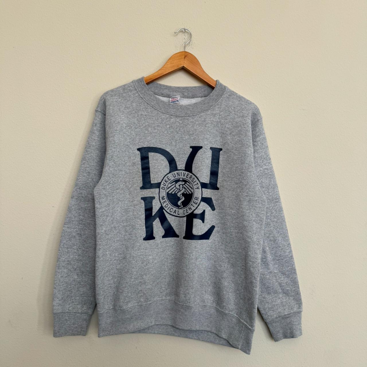 Duke Men's Grey and Navy Sweatshirt