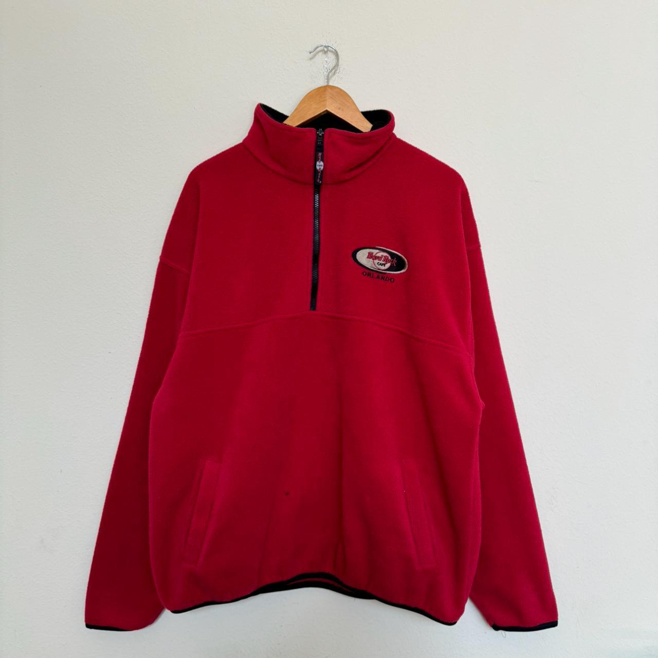 Vintage Hard Rock Cafe Fleece Jacket Size XL... - Depop