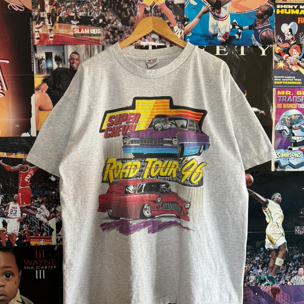 Vintage 1996 Super Chevy Car Tour T-Shirt Size... - Depop