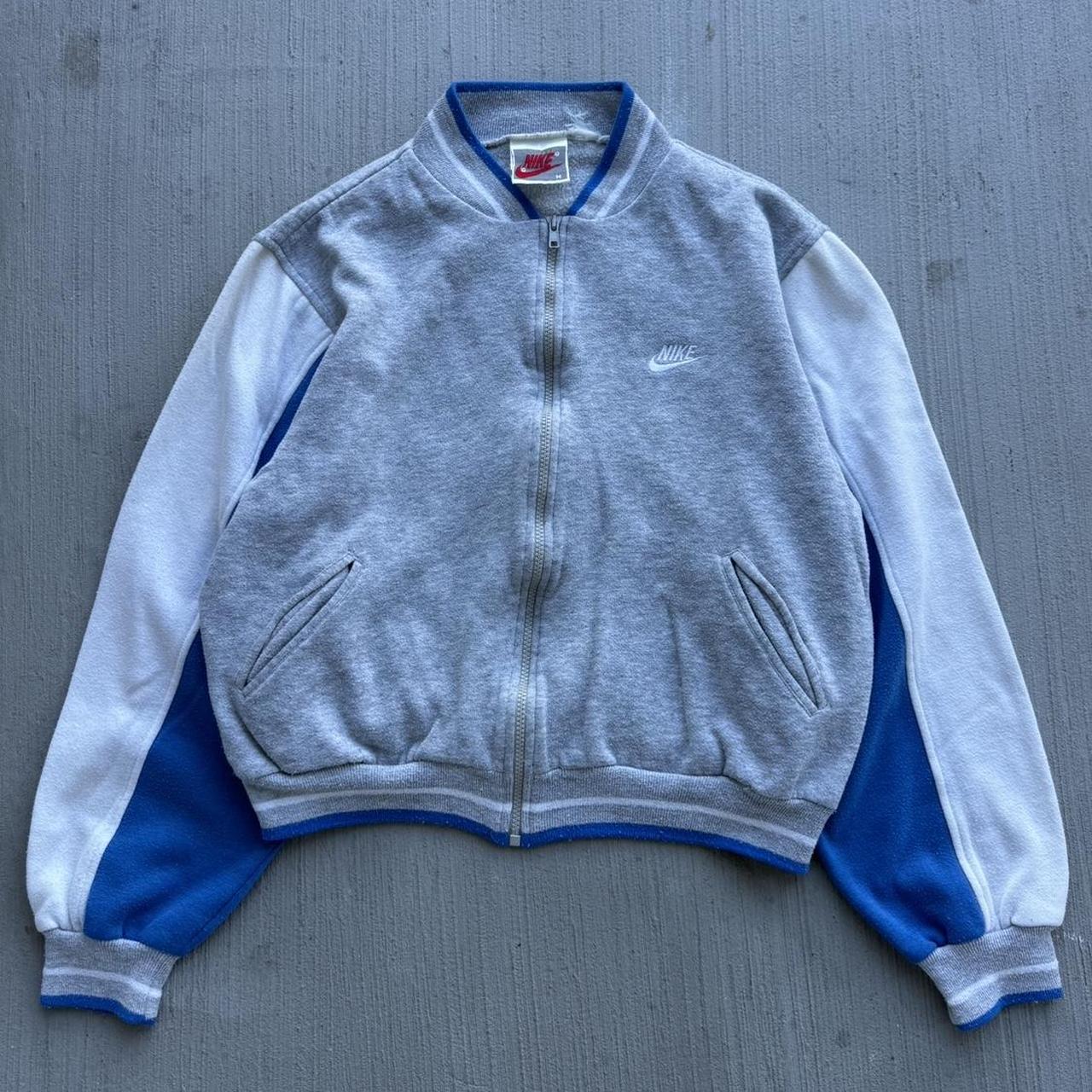 Bomber Nike Swoosh Vintage Anni '90, Blu Anni '90, Abbigliamento Retrò Nike Anni '90, Abbigliamento Sportivo Da Strada, Old Skool Nike Swoosh Large - Italia - Foto 13