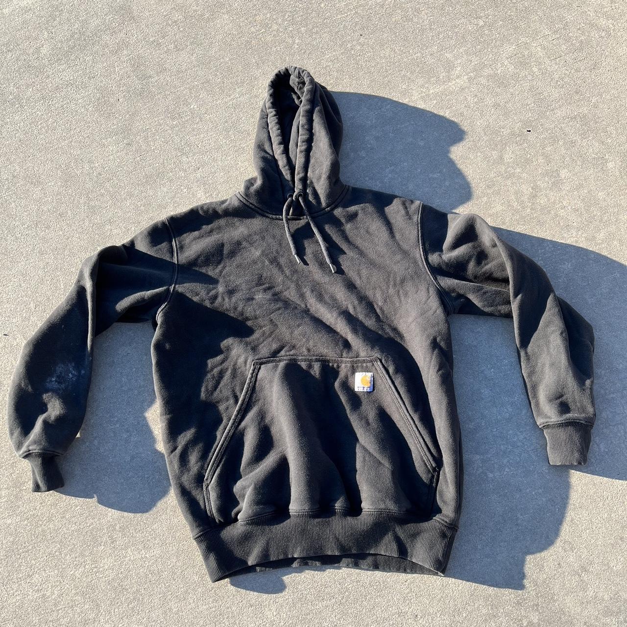 Black Carhartt hoodie size medium #carcharrt... - Depop