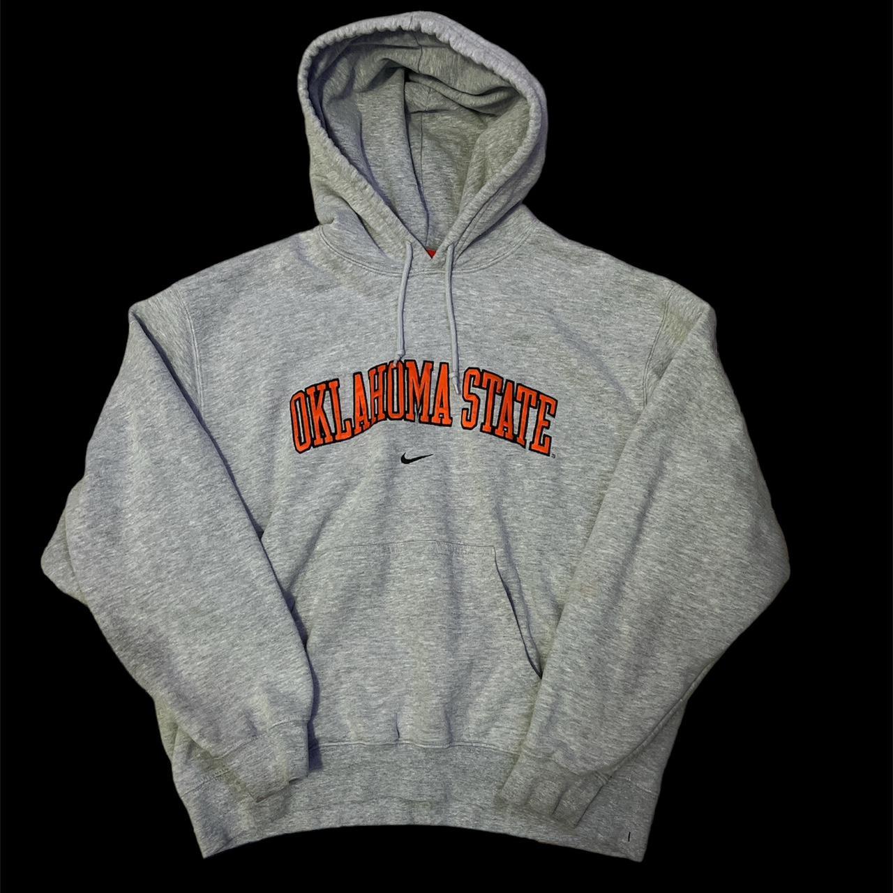 Oklahoma state Nike center swoosh hoodie size... - Depop