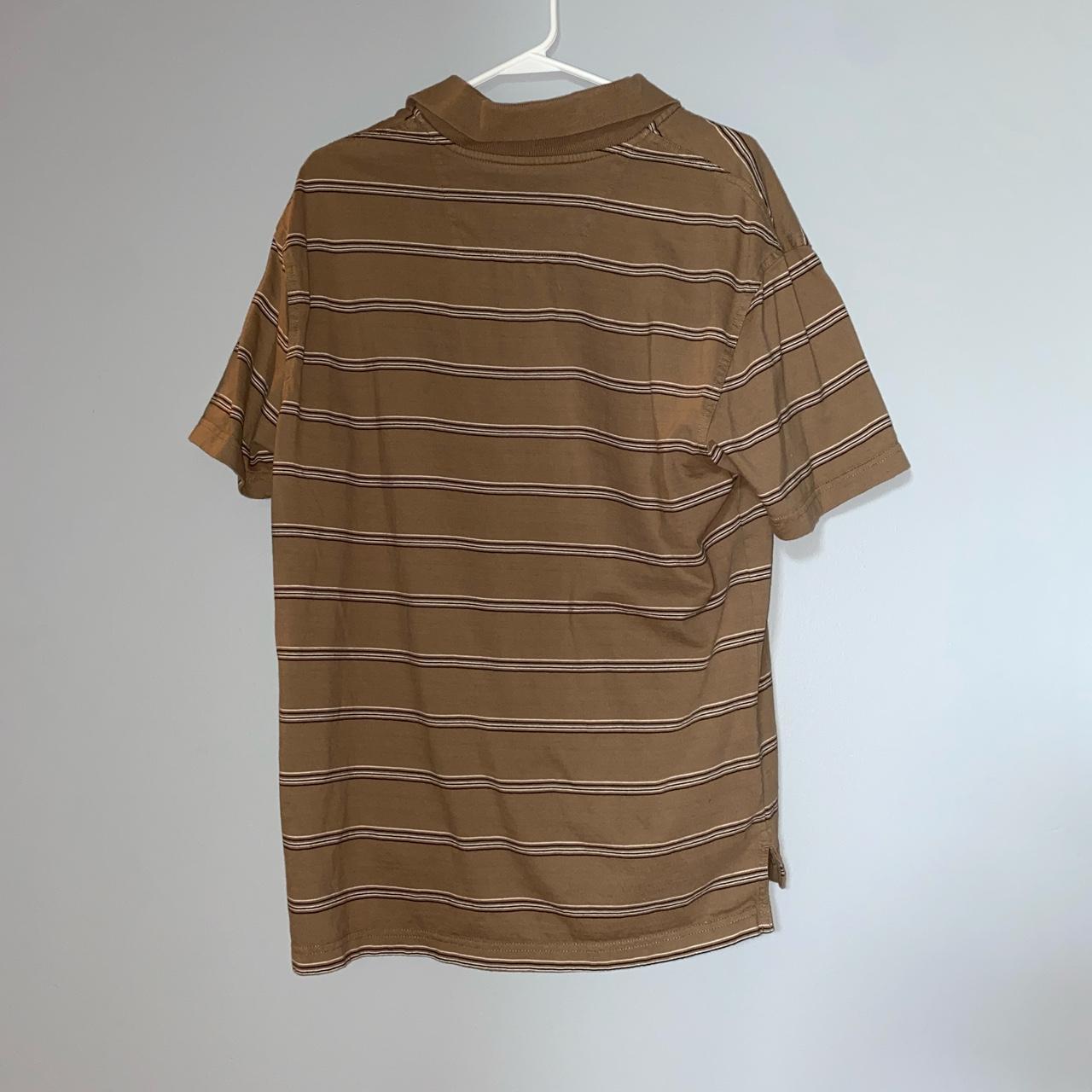 Men's Brown and White Polo-shirts (2)