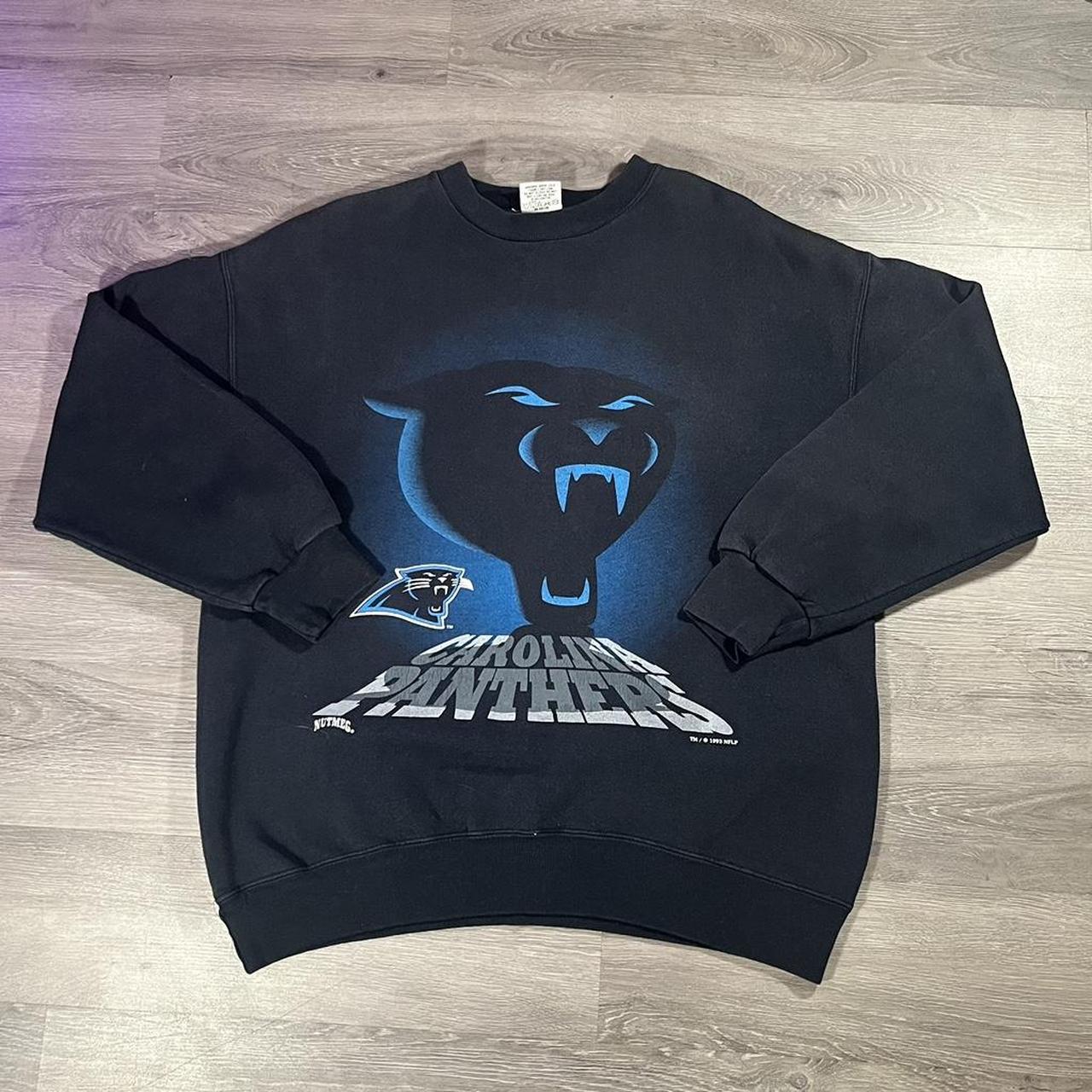 Vintage 90's Carolina Panthers Nutmeg Crewneck In - Depop