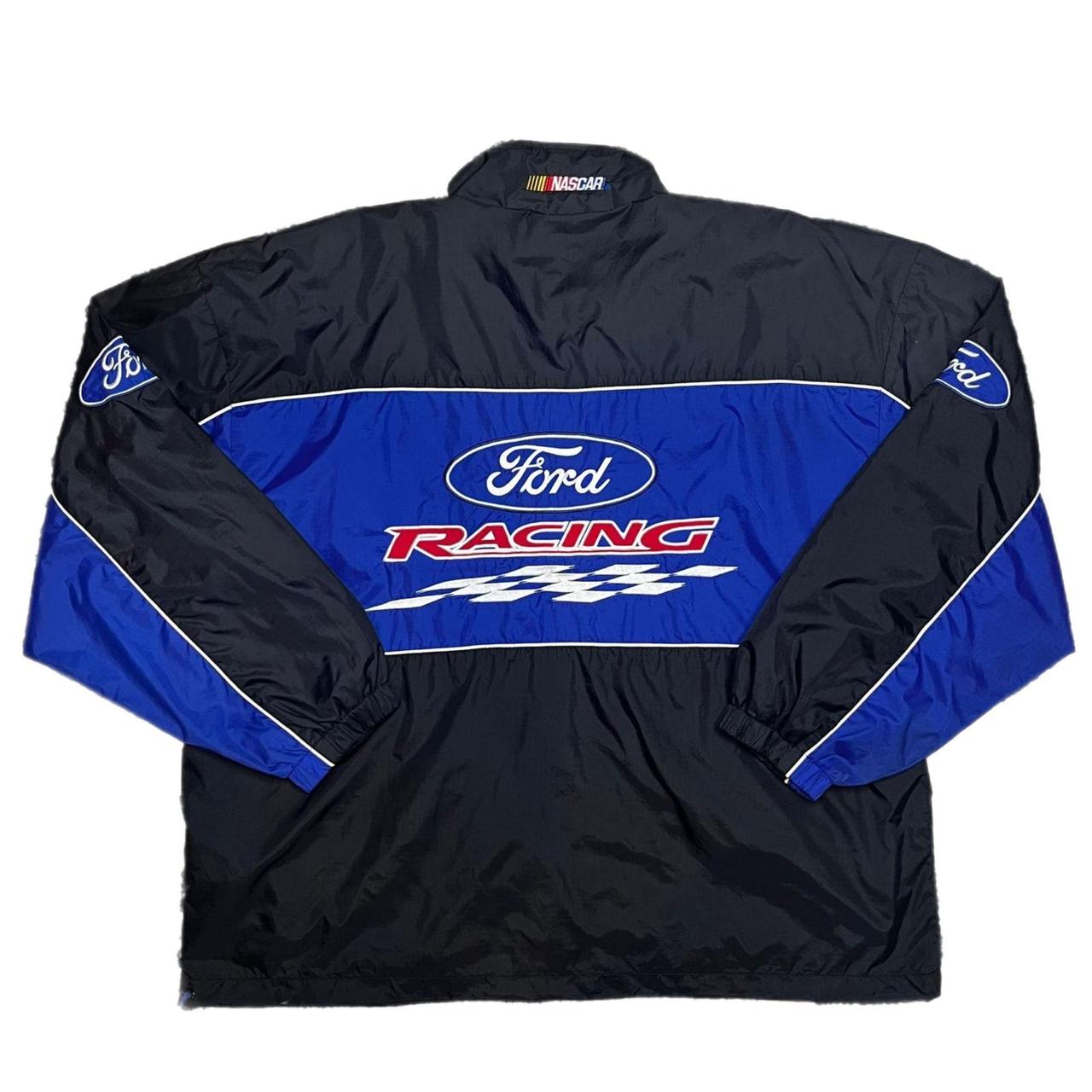 Spellout Ford Nascar Blue Vintage Racing Coat, Size... - Depop