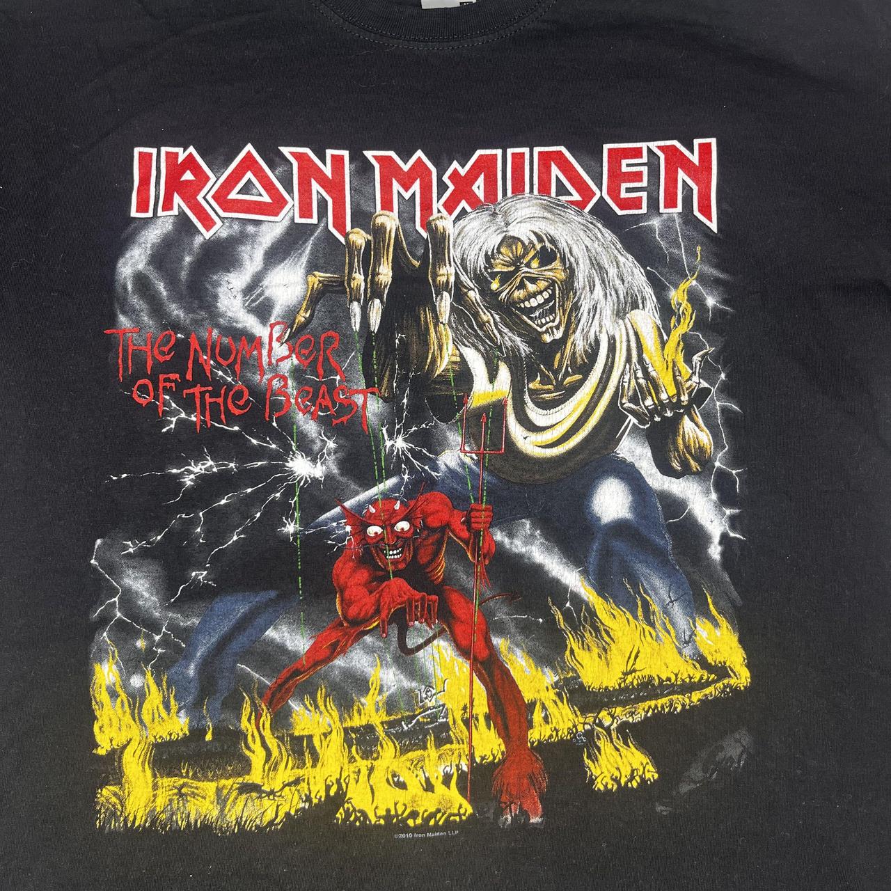 Iron Maiden - The Number Of The Beast 2010 Black... - Depop
