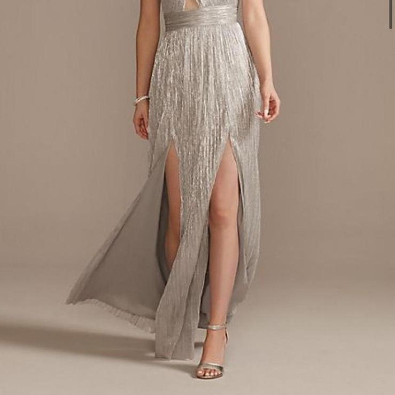 Aidan Mattox Women's Silver Dress (2)
