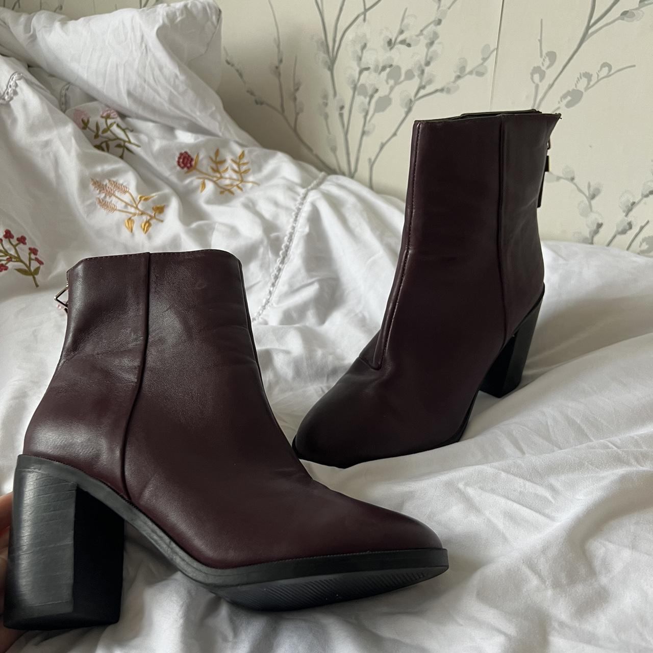 Office deals burgundy boots