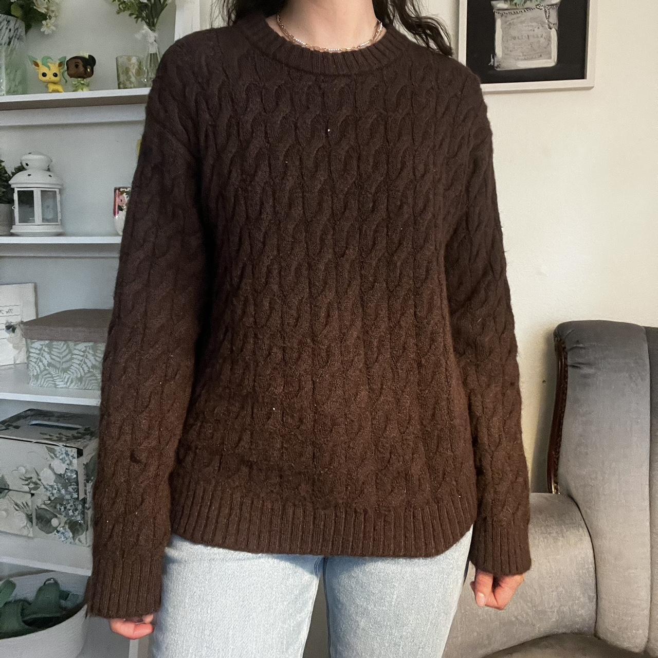 brown knit sweater kids size 20 h&m worn a couple... Depop