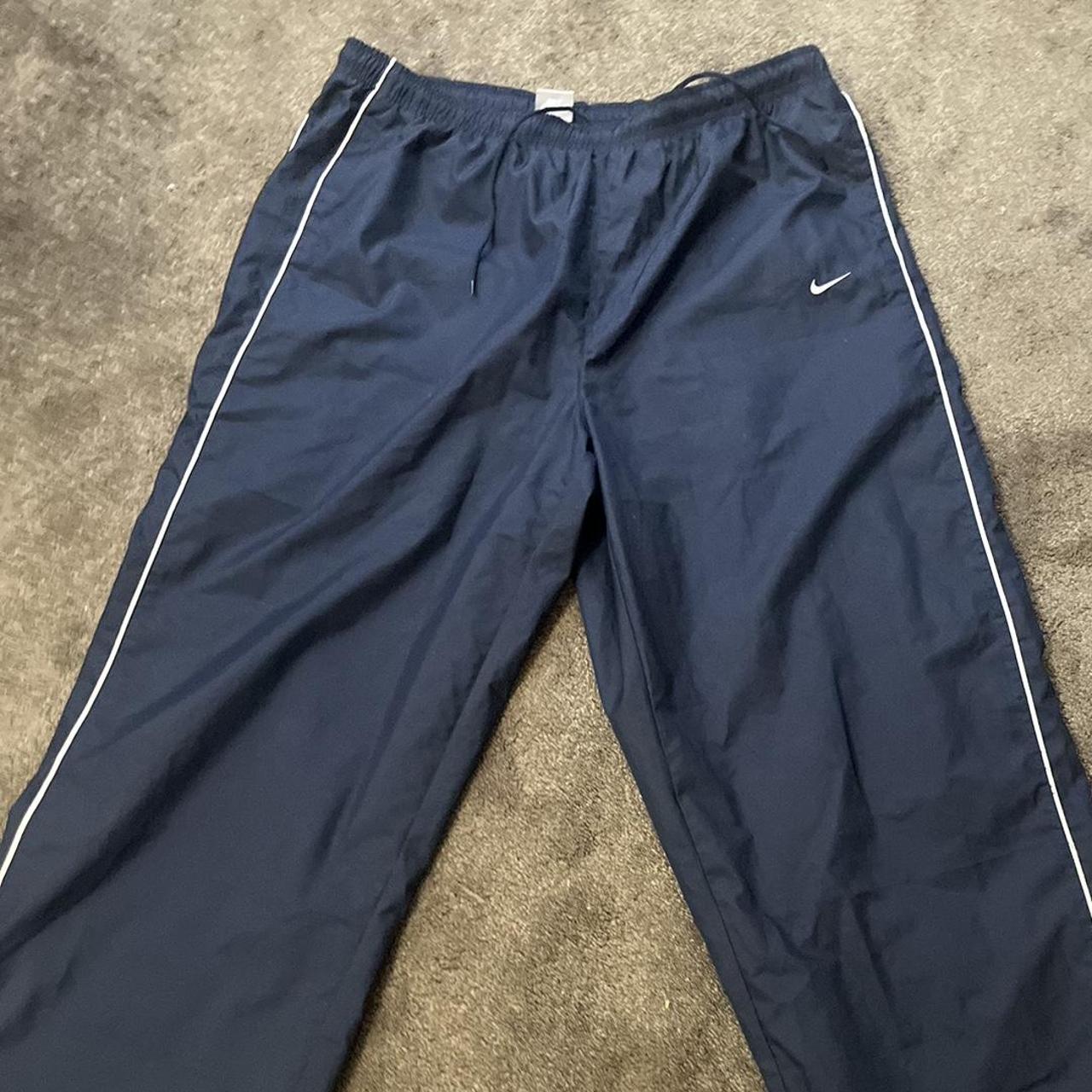 Nike y2k vintage blue trackpants XXL For... - Depop