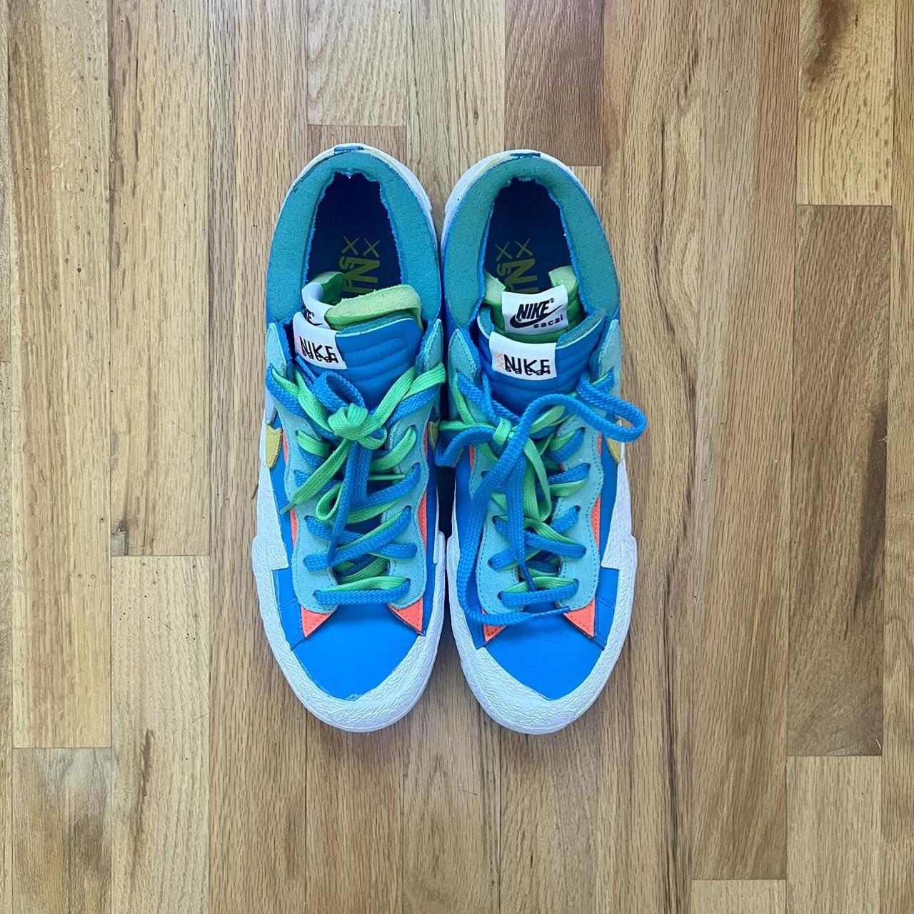 sacai x KAWS Blazer Low 'Neptune Blue' (DM7901-400)... - Depop