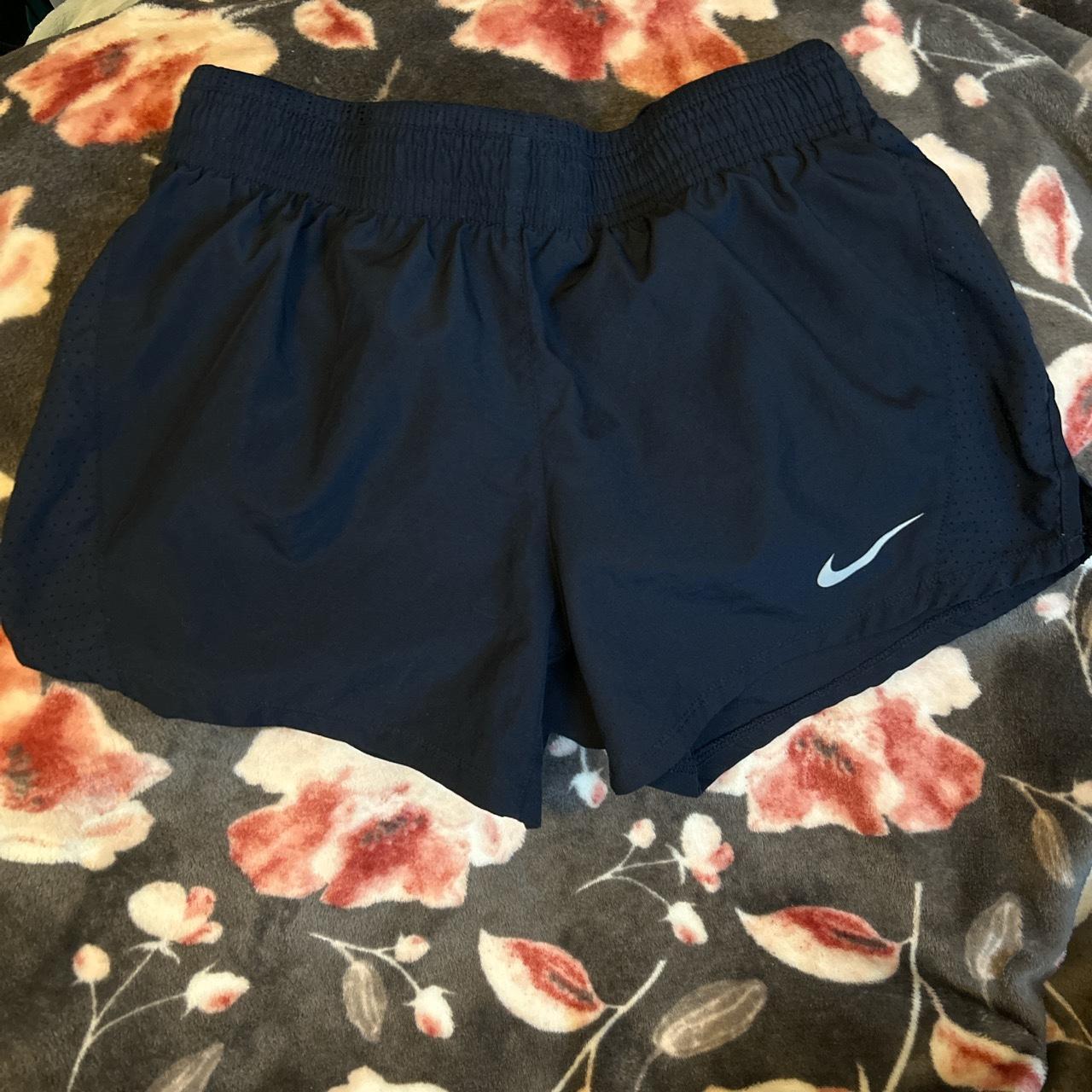 navy blue nike dry fit shorts for women size... - Depop