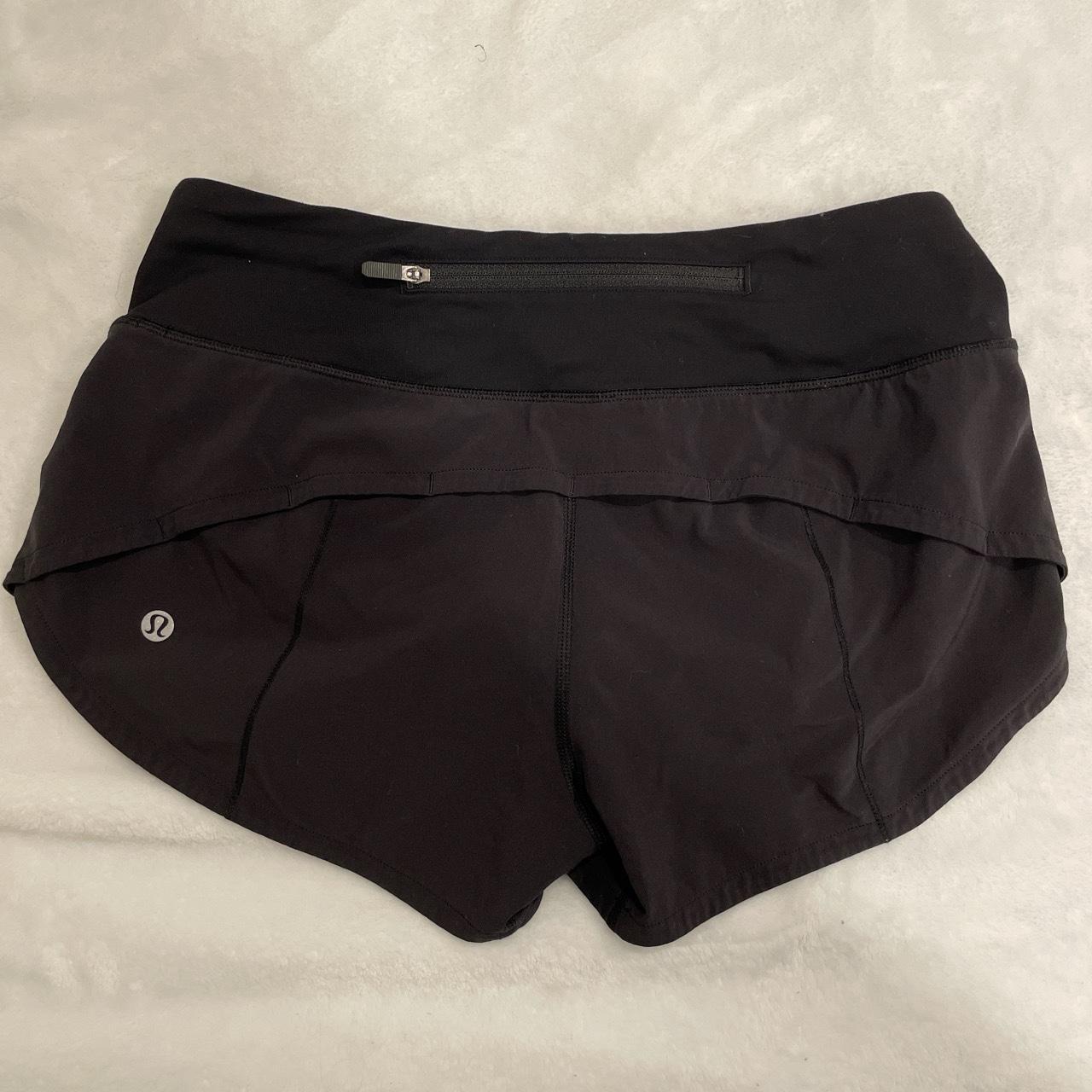 Lululemon speed up 2.5 inch shorts size 2 in black - Depop