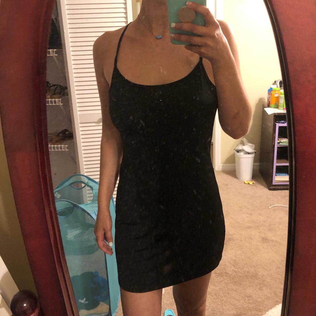 Cute black spaghetti strap dress Flattering and soft... Depop