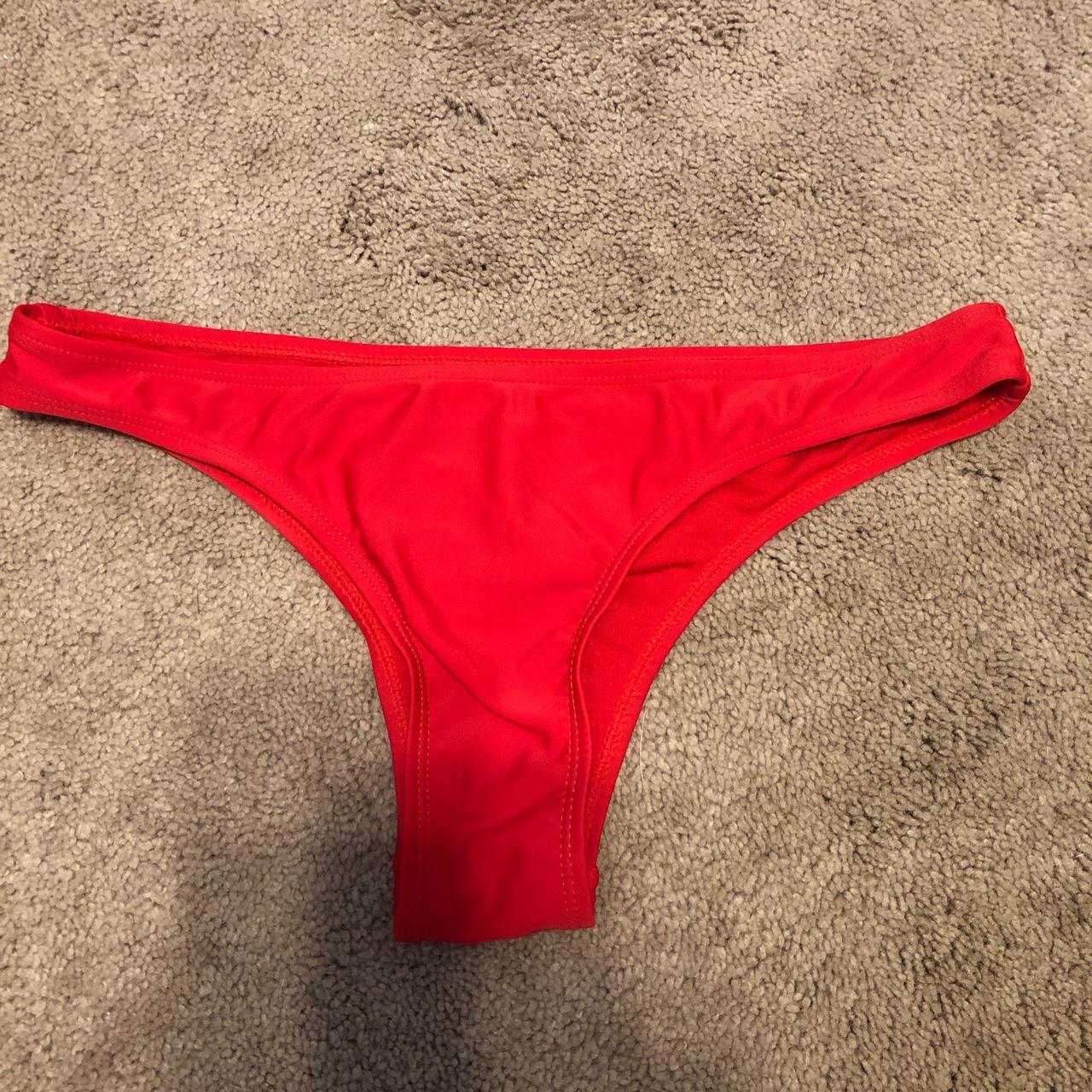 Red bikini bottoms from Amazon Shows some cheek but... - Depop