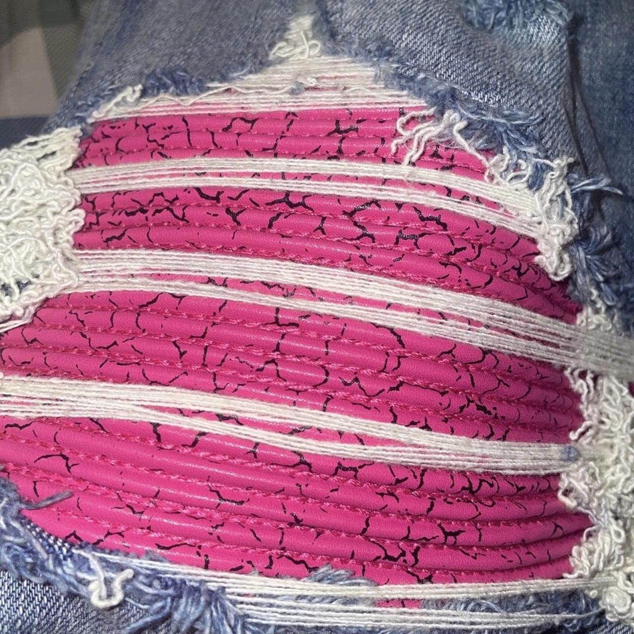 Amiri Jeans Mike Amiri jeans pink patches - Depop
