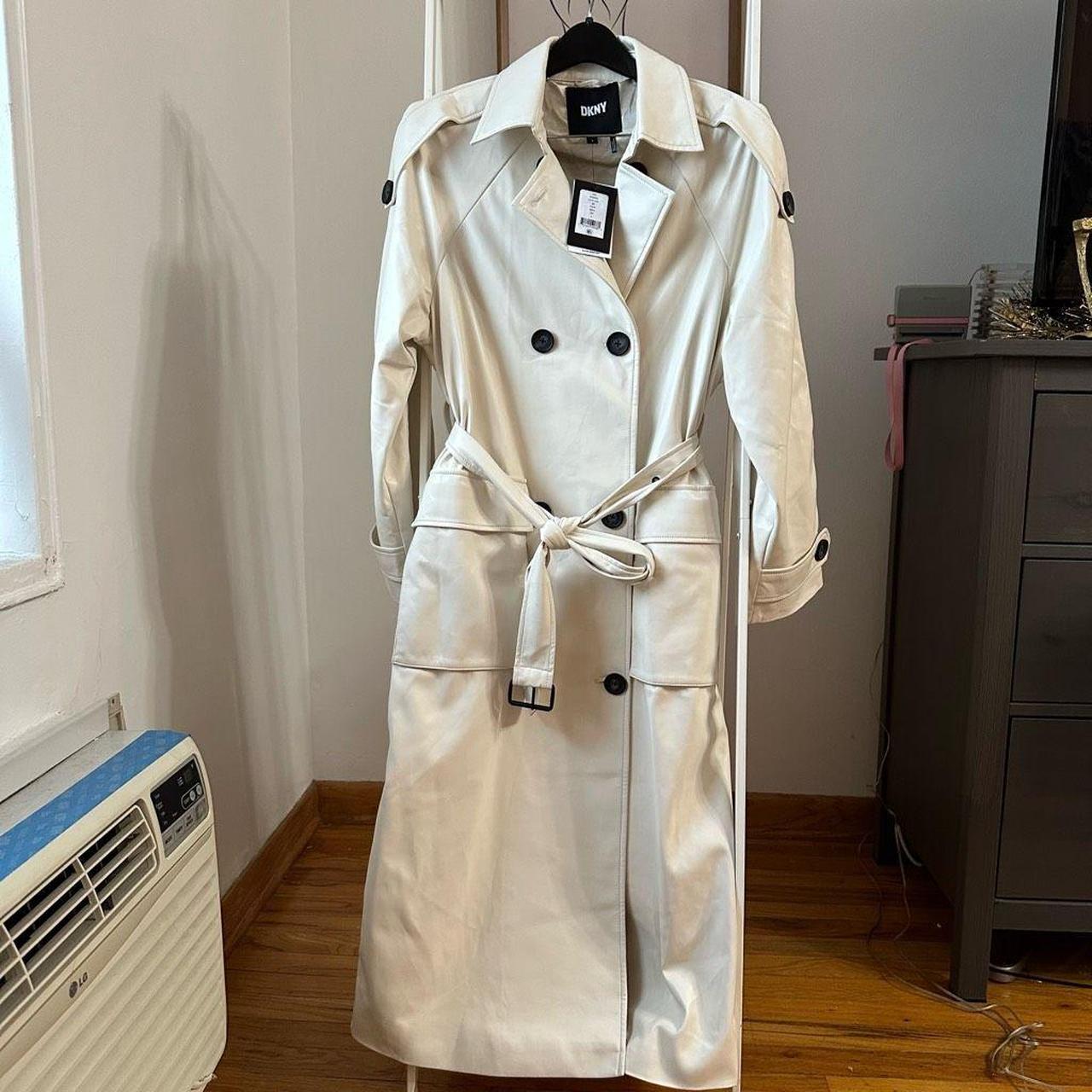 Dkny trench outlet coat with hood