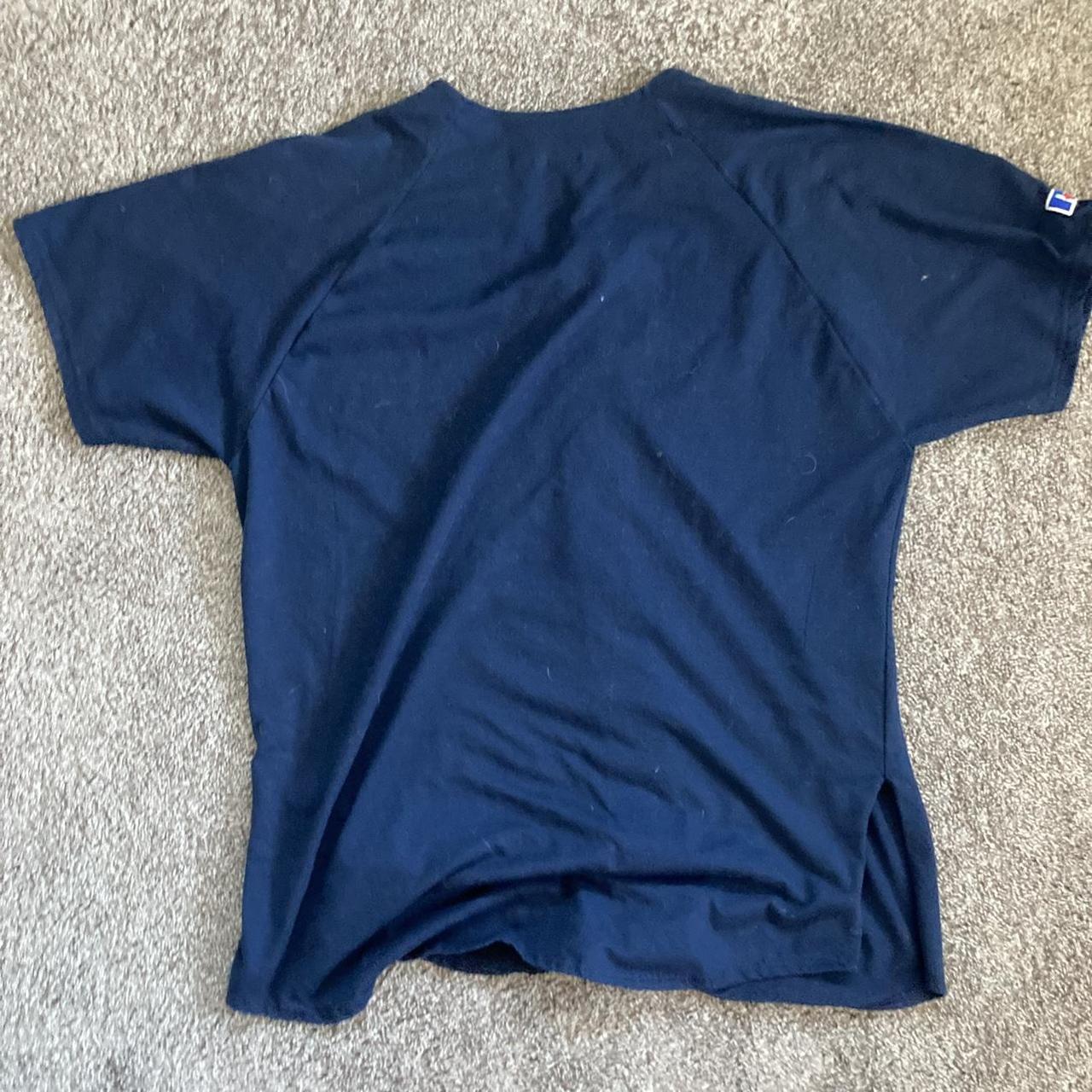 Vintage Russell Athletic XXL Baseball Jersey Navy - Depop