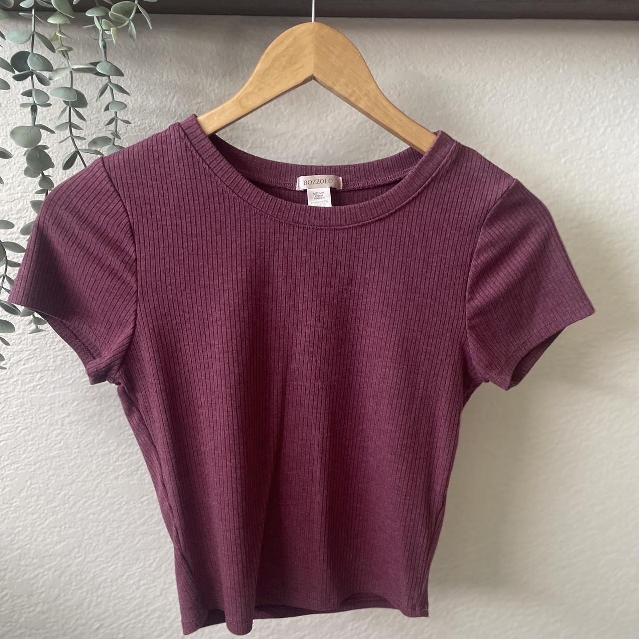 Bozzolo Maroon Crop Top - Depop