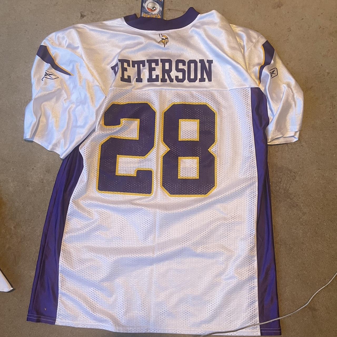 White Throwback Adrian Peterson Minnesota Vikings Authentic Adult Large  Jersey