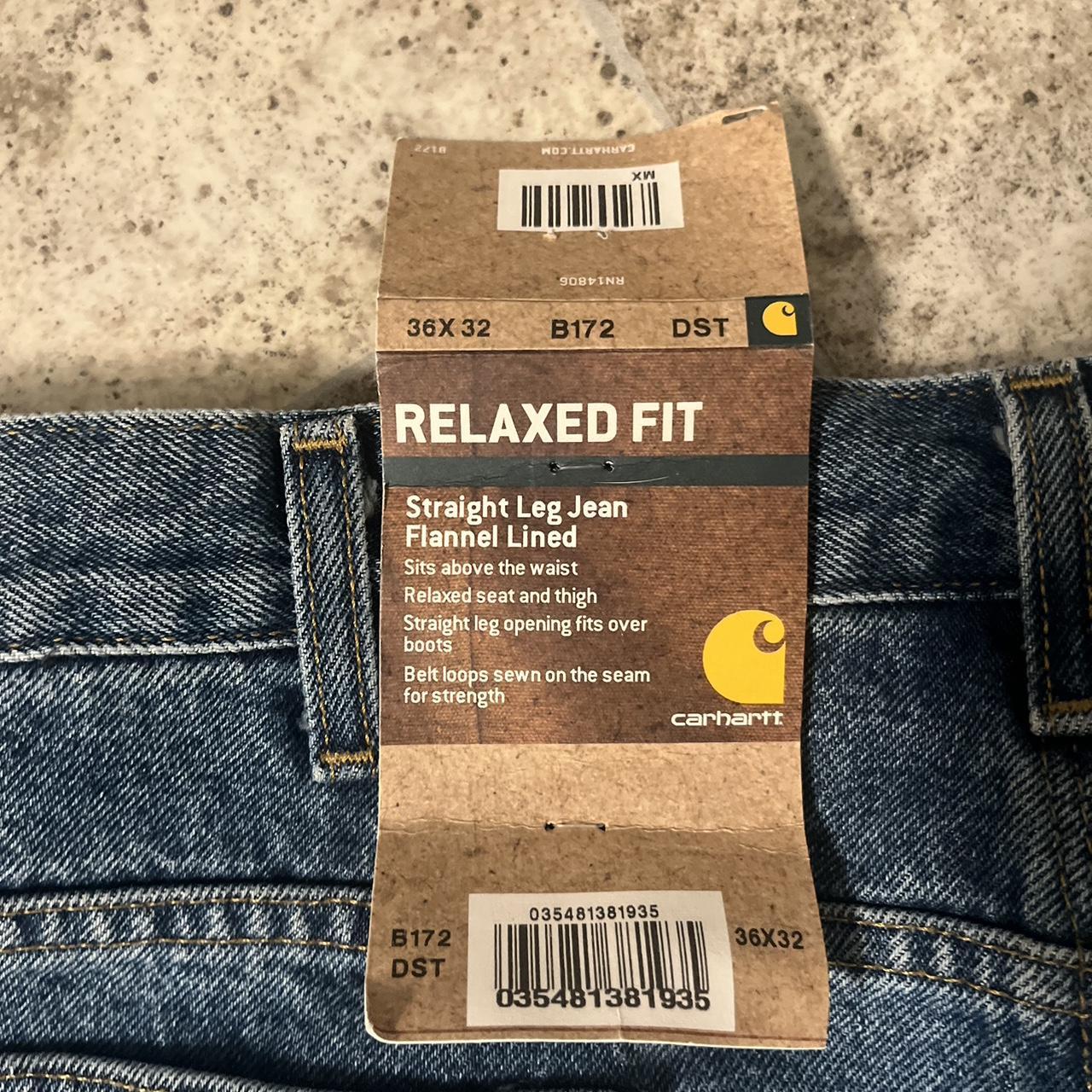 Carhartt B172DST Relaxed Fit Jean - Straight Leg / Flannel Lined