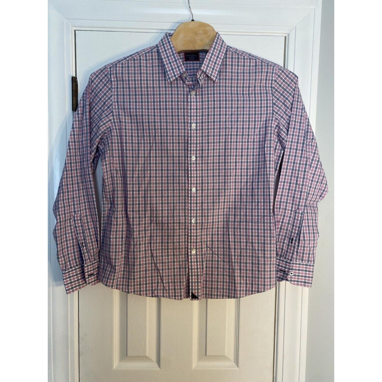 UNTUCKit Men's Pink and Blue Shirt | Depop