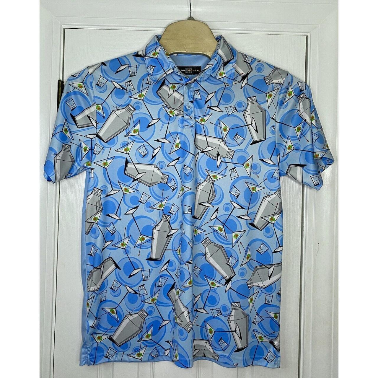 Loudmouth Mens Partini Martini Cocktail Golf Polo... - Depop