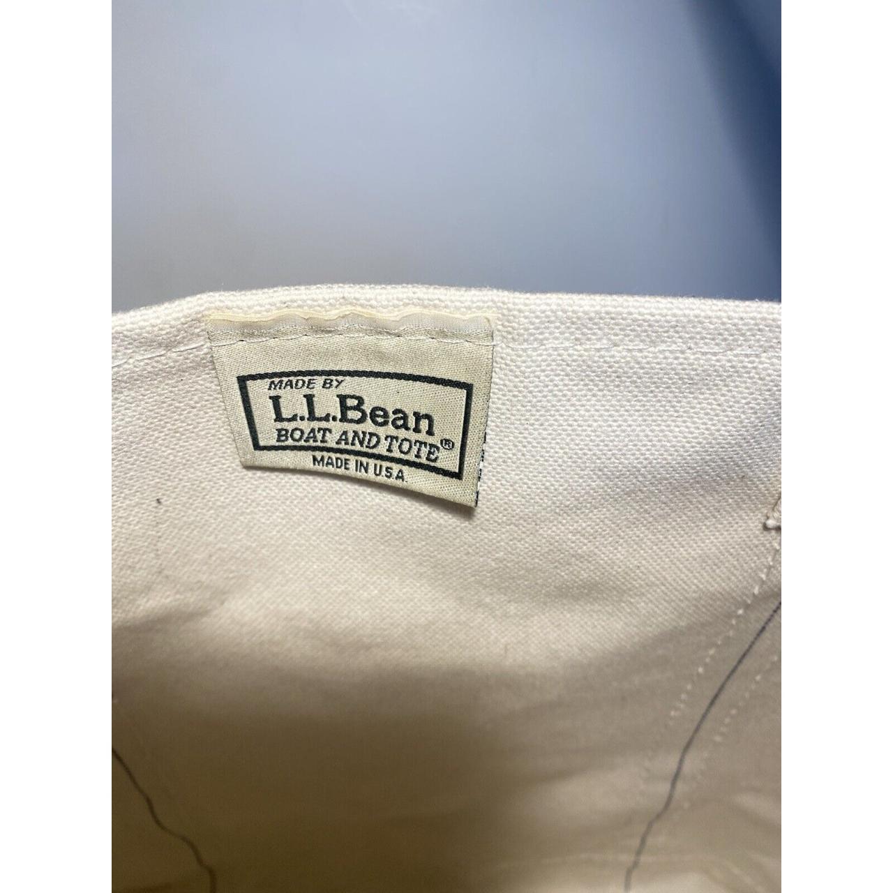 LL Bean Boat And Tote Canvas Bag USA Ivory White & - Depop