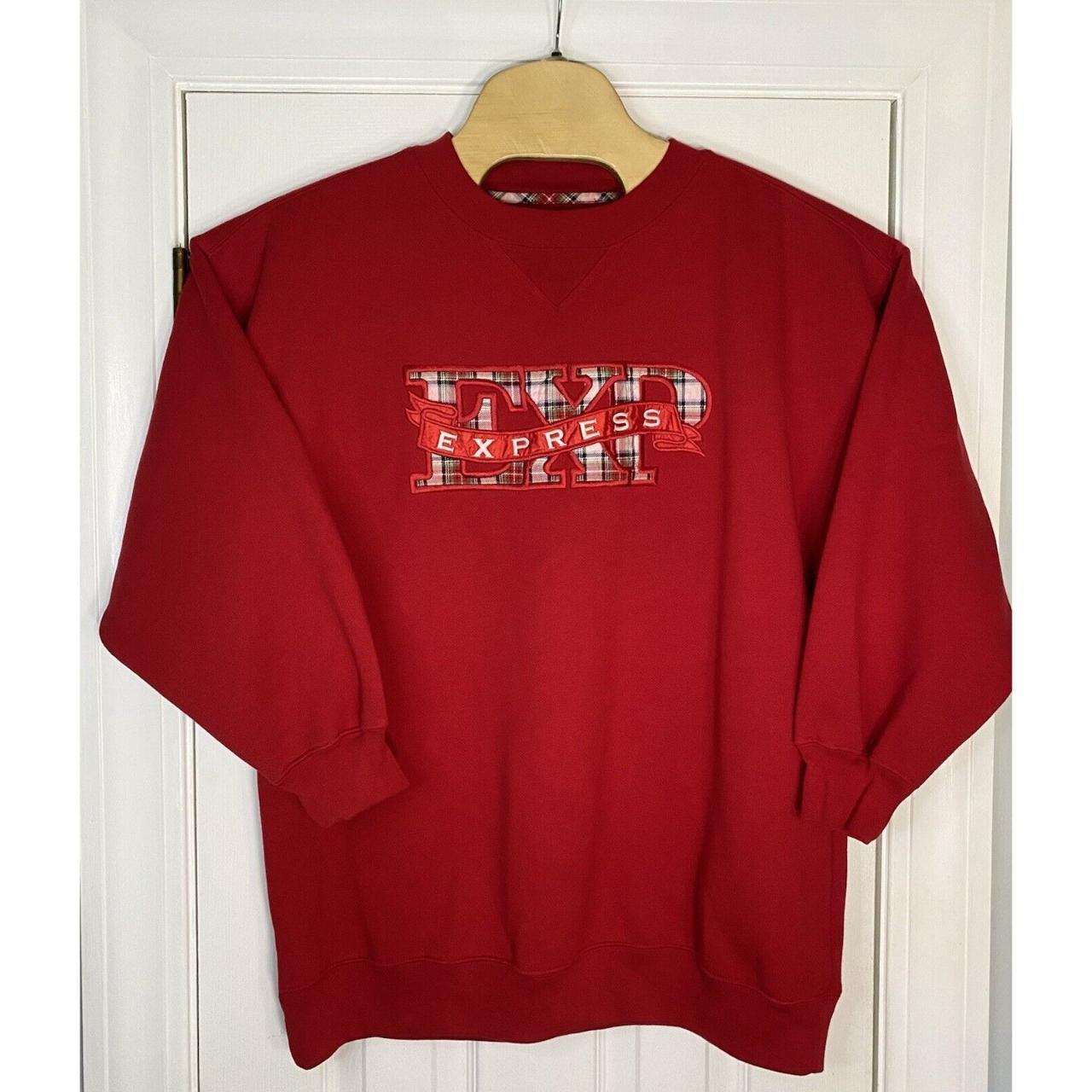 Vintage Express Athletique Plaid Crewneck Sweatshirt Depop