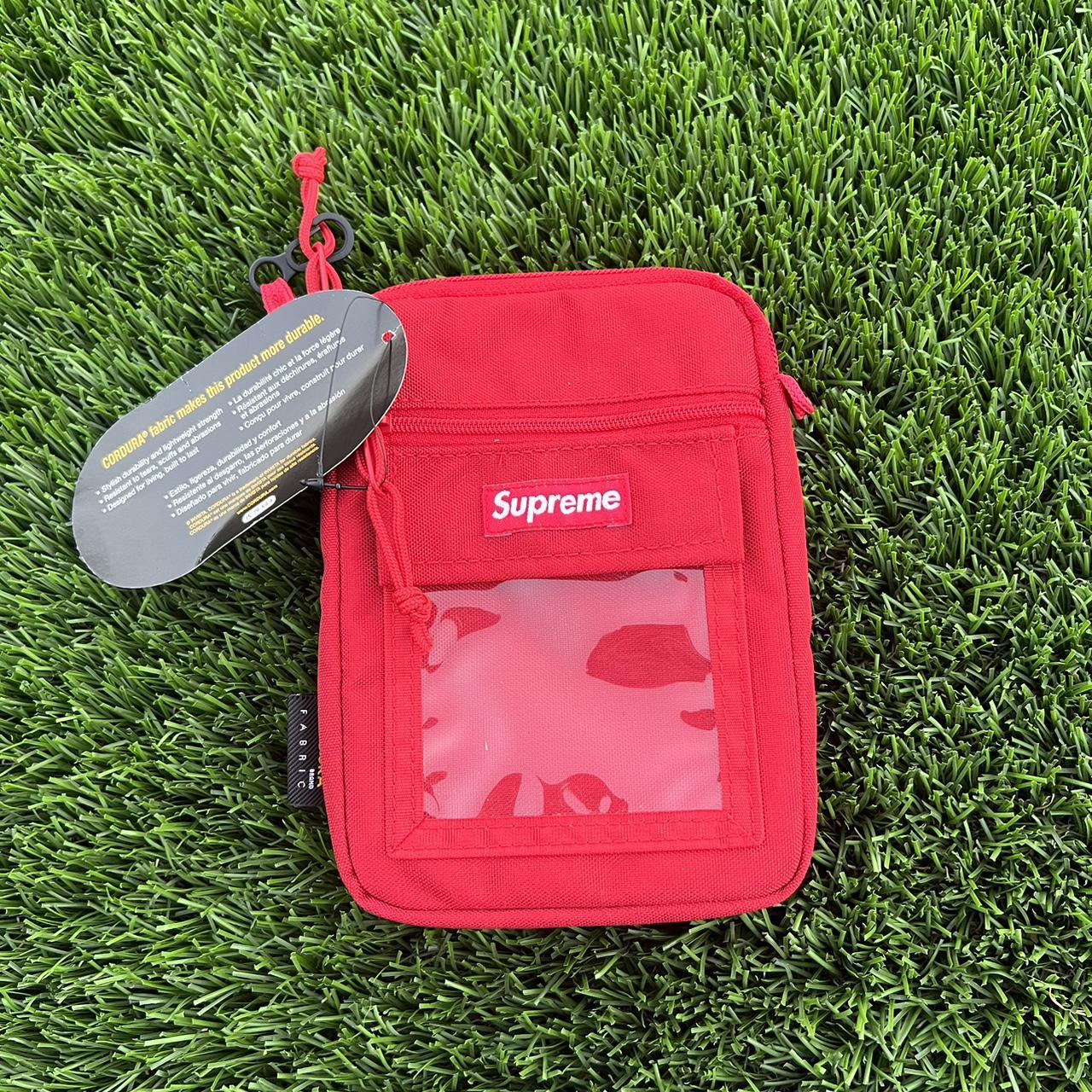 Supreme red waist or shoulder bag how ever you want - Depop